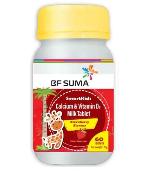 Calcium & Vitamin D3 Milk Tablets (Strawberry Flavor)